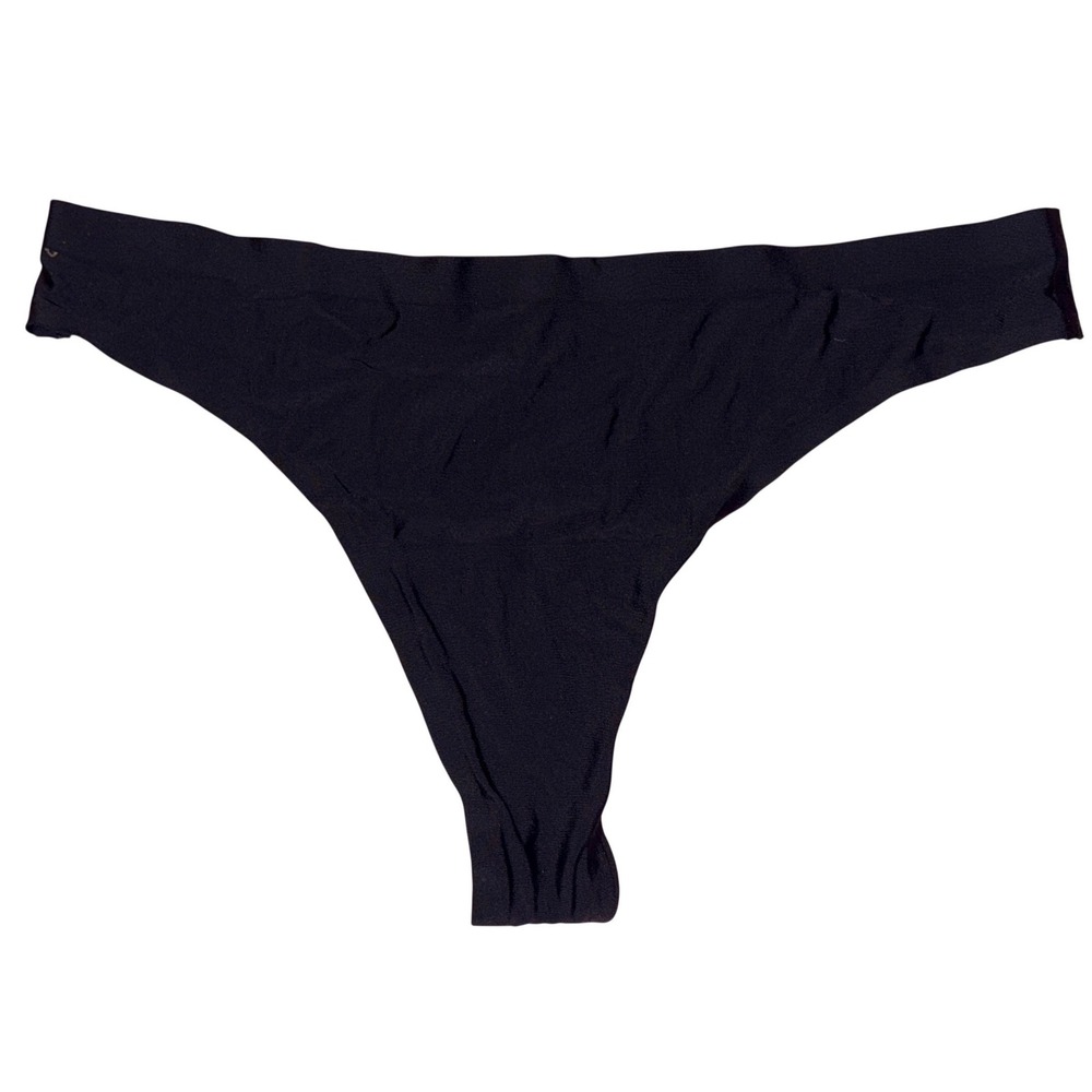 NEW Cheek Boss Women's Black Seamless Thong Panties Size Medium